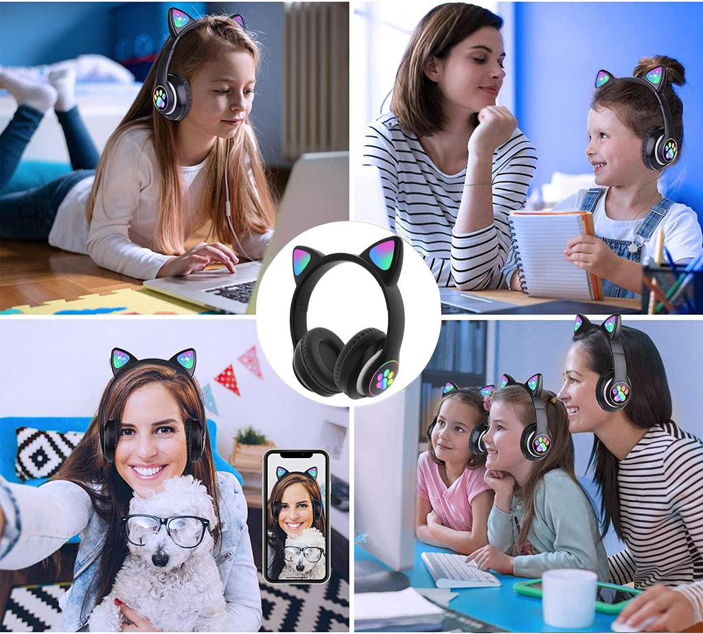 Casque Bluetooth LED Oreilles de Chat