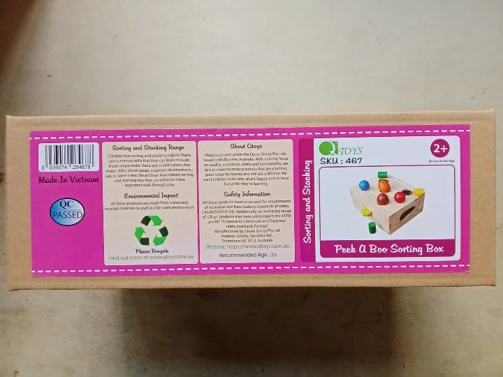 Boîte Montessori de Tri et Motricité Fine