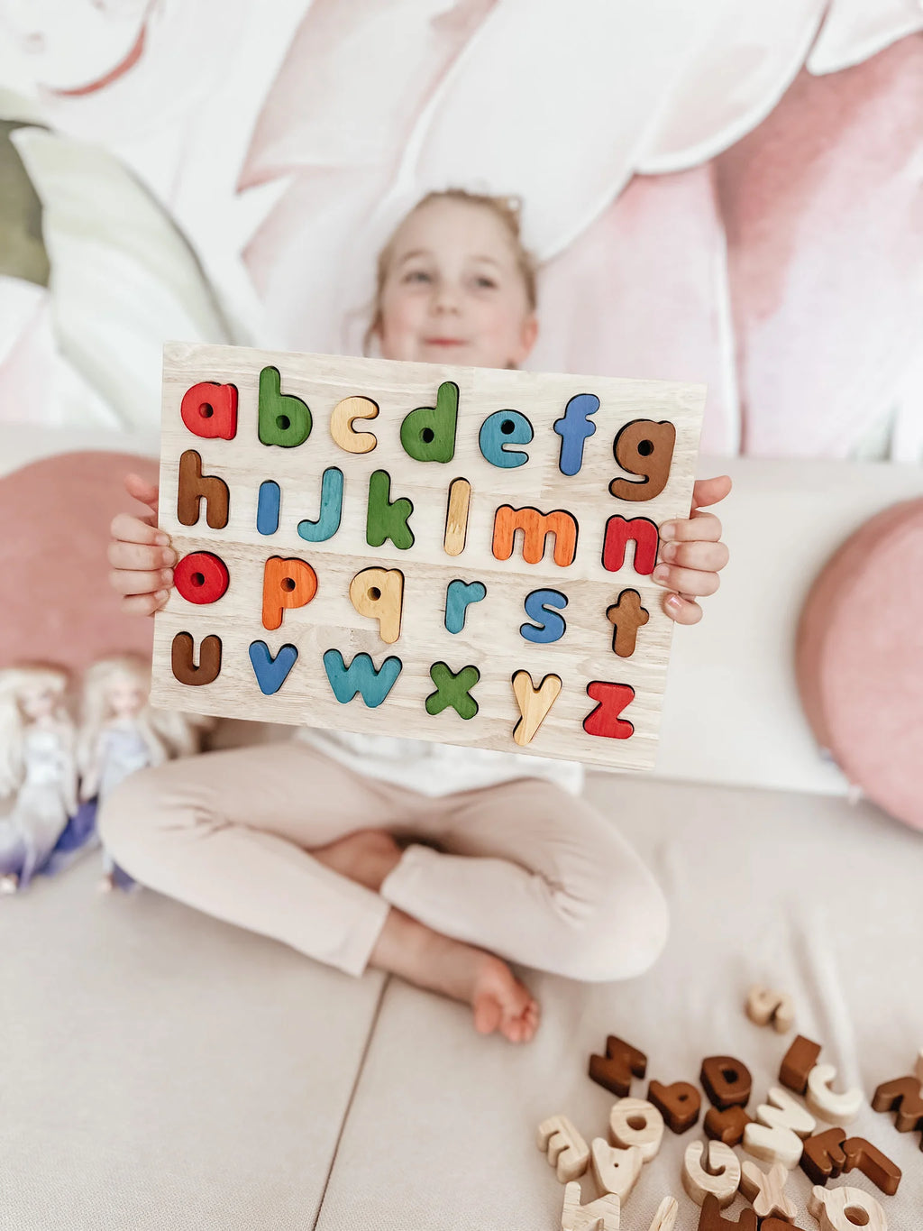Puzzle Alphabet Éducatif en Bois Montessori