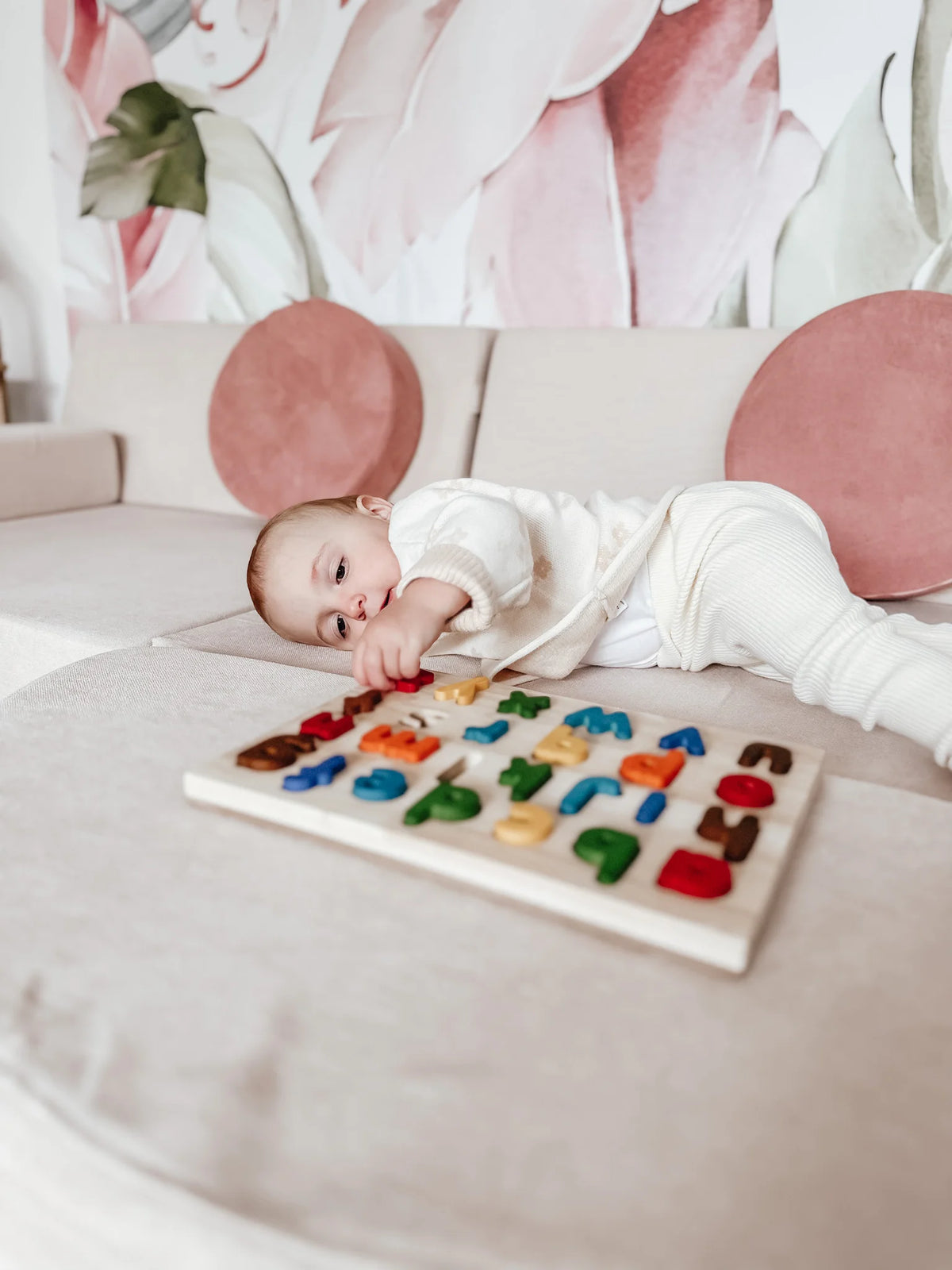 Puzzle Alphabet Éducatif en Bois Montessori